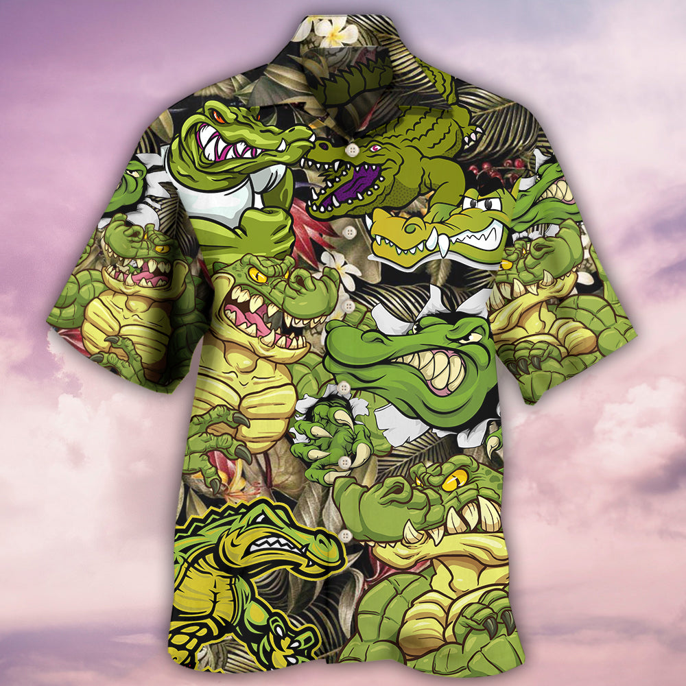 Crocodile Getting The Vibe - Hawaiian Shirt - Owls Matrix LTD