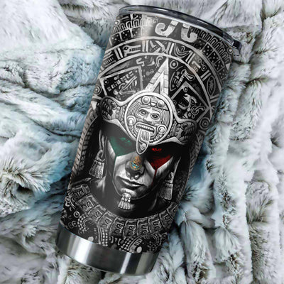 Aztec Mexico Black Cool Style Personalized - Tumbler - Owls Matrix LTD