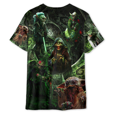 Halloween Starwars Yoda Creepy - Unisex 3D T-shirt