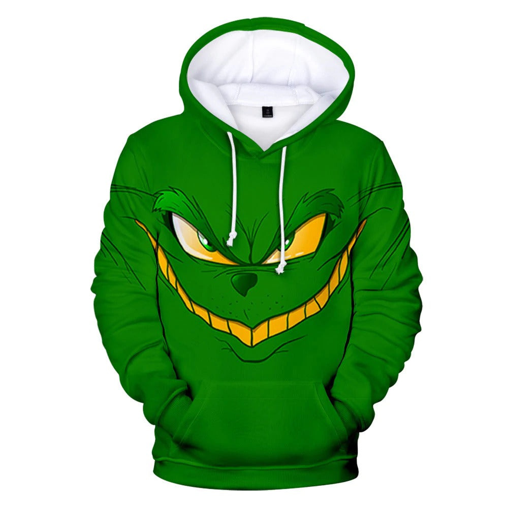 The Grinch Smile 3D Hoodie - Hoodie - OwlsMatrix
