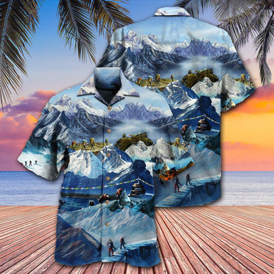 Climb The Snow Mountains Are Calling I Must Go - Hawaiian Shirt - Owls Matrix LTD