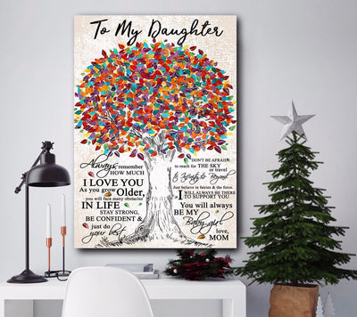 To My Daughter I Love You Tree Love Mom - Vertical Poster - Owls Matrix LTD