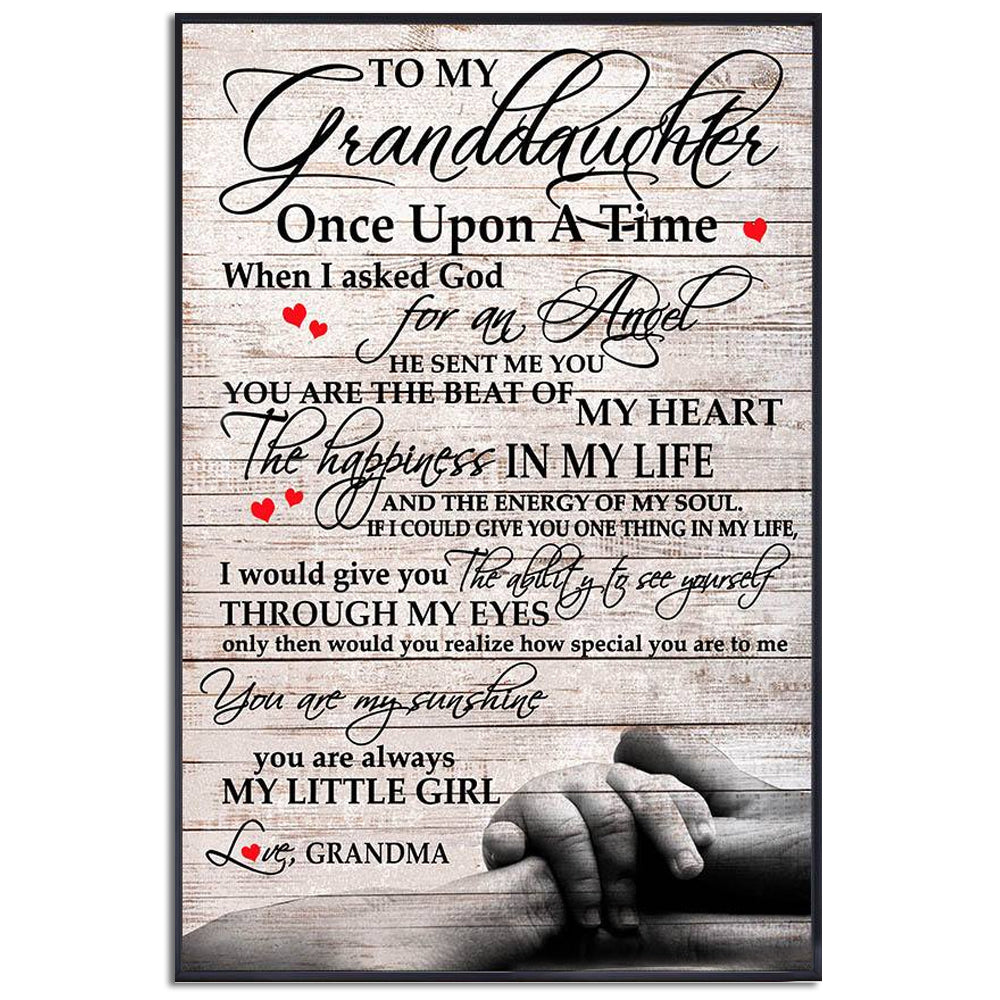12x18 Inch To My Granddaughter You Are Always My Little Girl - Vertical Poster - Owls Matrix LTD