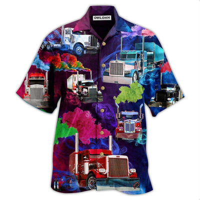 Hawaiian Shirt / Adults / S Truck You Can Smoke Here Truck Drivers With Colorful Smoke - Hawaiian Shirt - Owls Matrix LTD