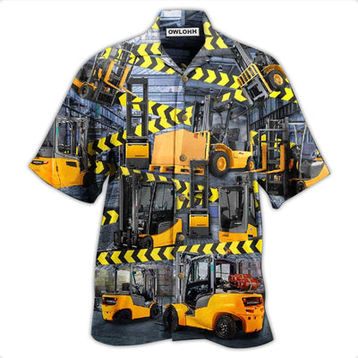 Hawaiian Shirt / Adults / S Truck Be Careful For Yellow Klift Trucks Are Coming Here - Hawaiian Shirt - Owls Matrix LTD