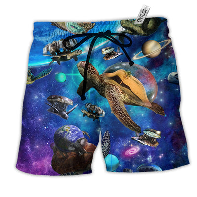 Beach Short / Adults / S Turtle Loves Planet Cool Style - Beach Short - Owls Matrix LTD