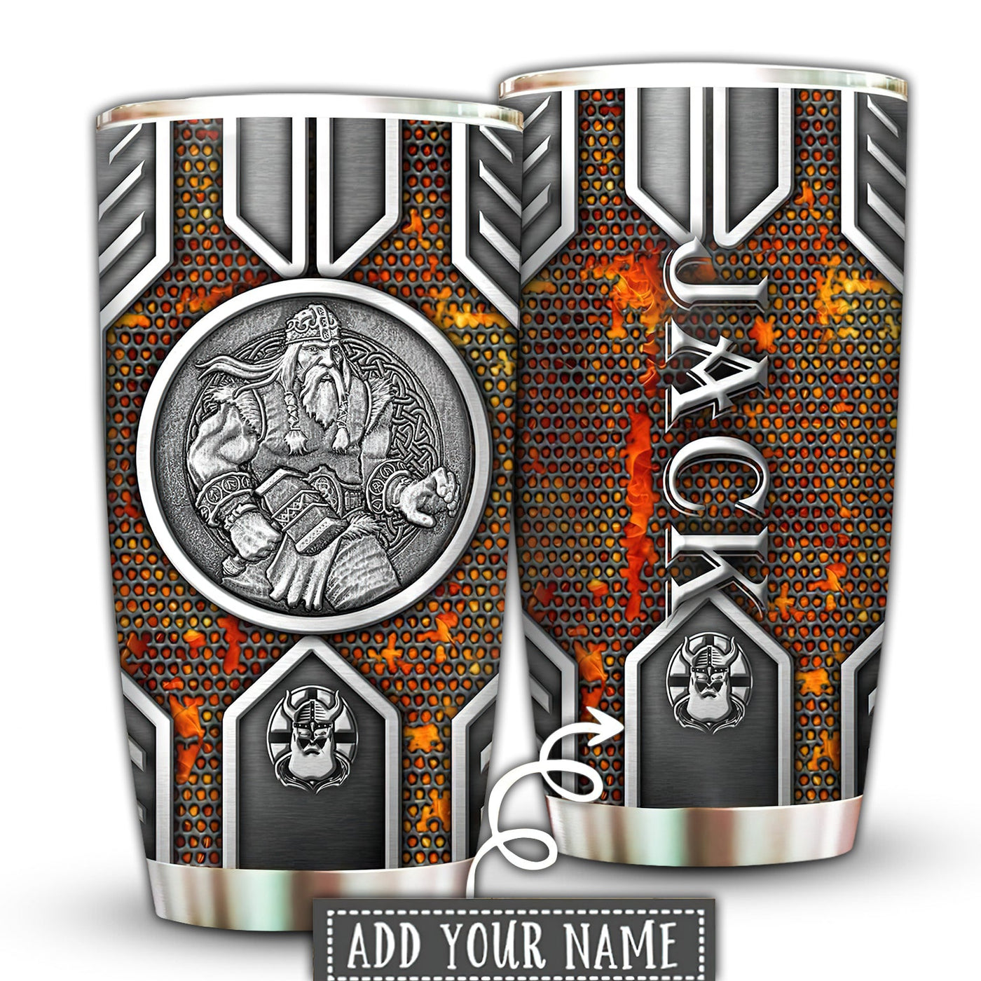 20OZ Viking Human Personalized - Tumbler - Owls Matrix LTD