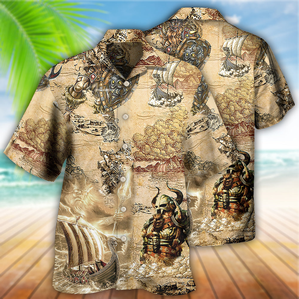 Viking Map War - Hawaiian Shirt - Owls Matrix LTD