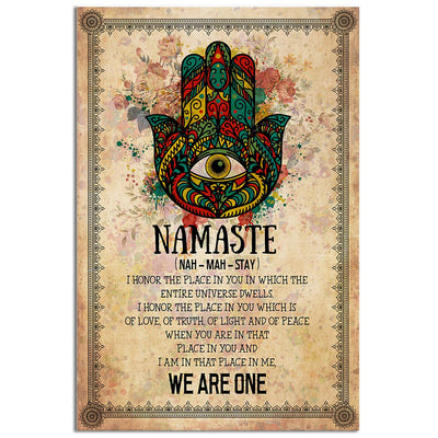 12x18 Inch Yoga Life Peace We Are One - Vertical Poster - Owls Matrix LTD