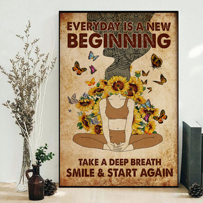Yoga Love Sunflowers Amazing - Vertical Poster - Owls Matrix LTD