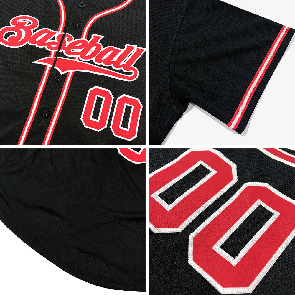 Custom Black White-Gray Authentic Baseball Jersey - Owls Matrix LTD