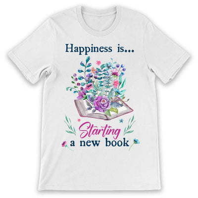 Book Happiness Is Starting A New Book HARZ1204017Y Light Classic T Shirt