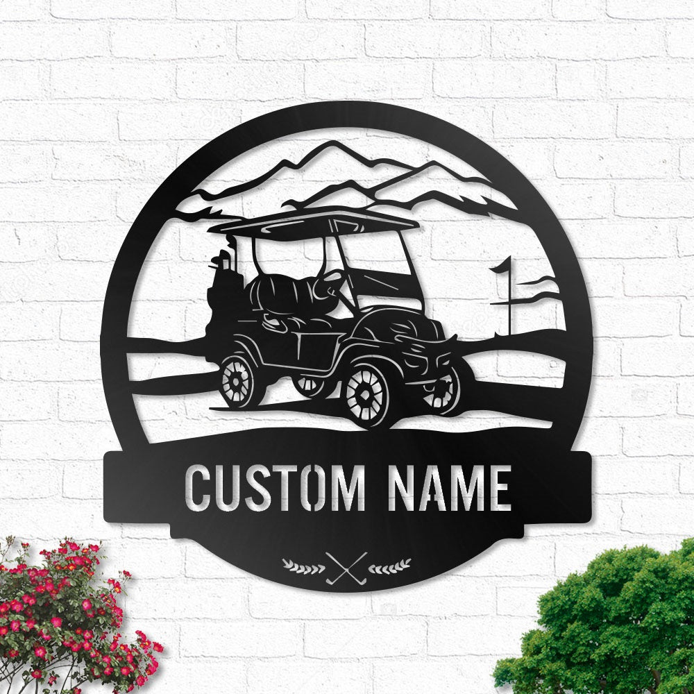 Golf Cart Personalized - Led Light Metal - Owls Matrix LTD