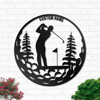 Golfing Golf Player Amazing Personalized - Led Light Metal - Owls Matrix LTD