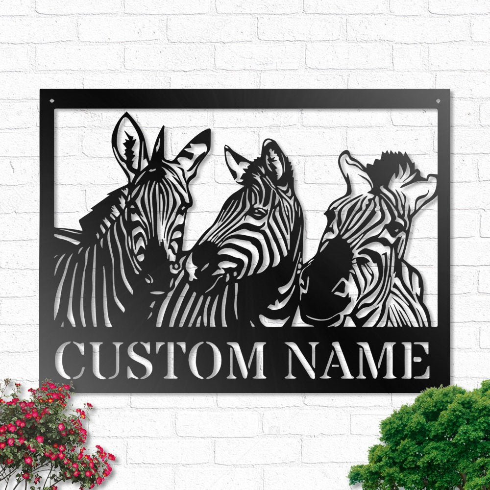 Zebra Personalized - Led Light Metal - Owls Matrix LTD