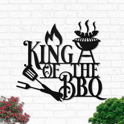 King Of The BBQ Decoration For Room - Led Light Metal - Owls Matrix LTD