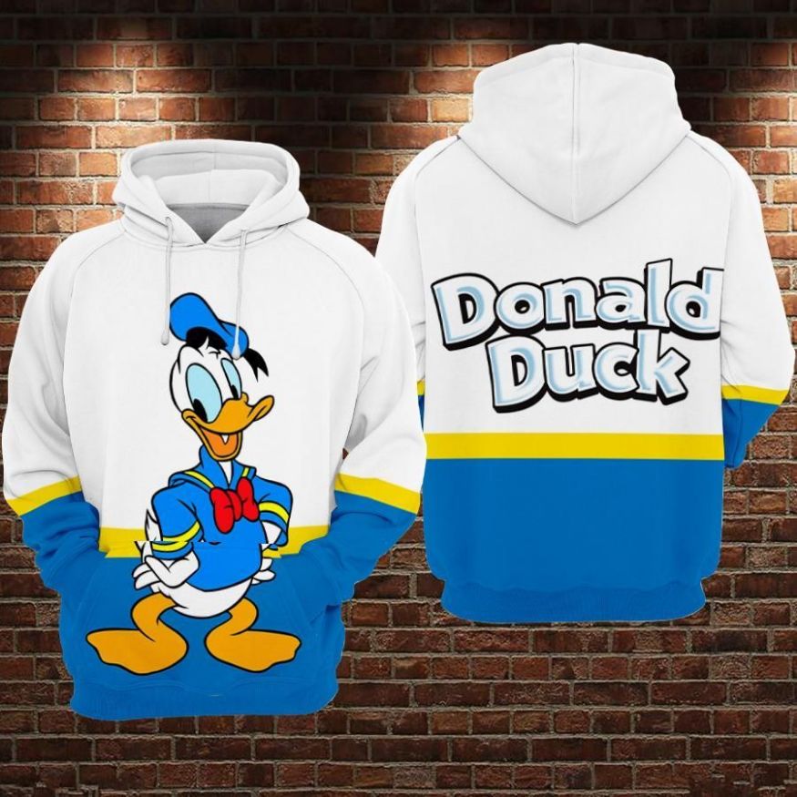 Donald Duck Movie Disney Over Print 3d Zip Hoodie