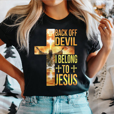 Faith Back Off Devil I Belong To Jesus HALZ1711007Z Dark Classic T Shirt