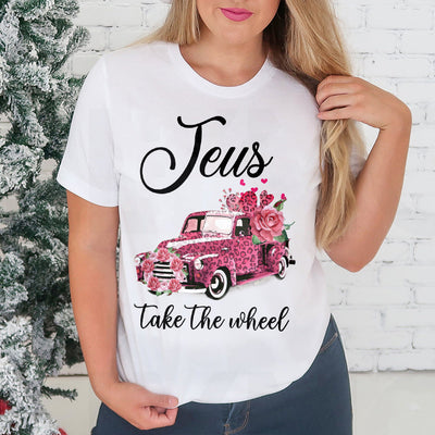 Faith Jesus Take The Wheel Pink Old Truck HALZ1611023Z Light Classic T Shirt