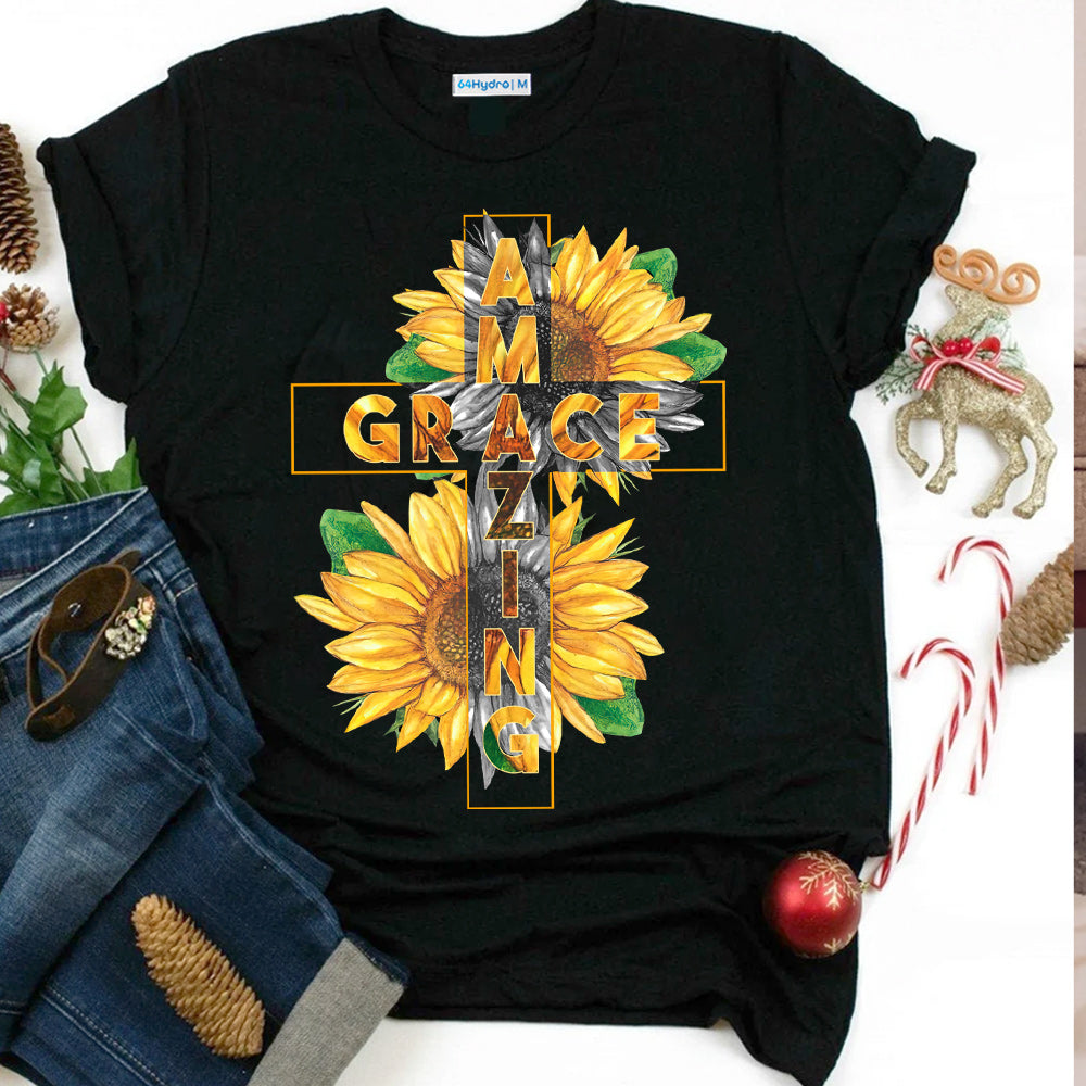 Faith Sunflower Amazing Grace HALZ1611028Z Dark Classic T Shirt