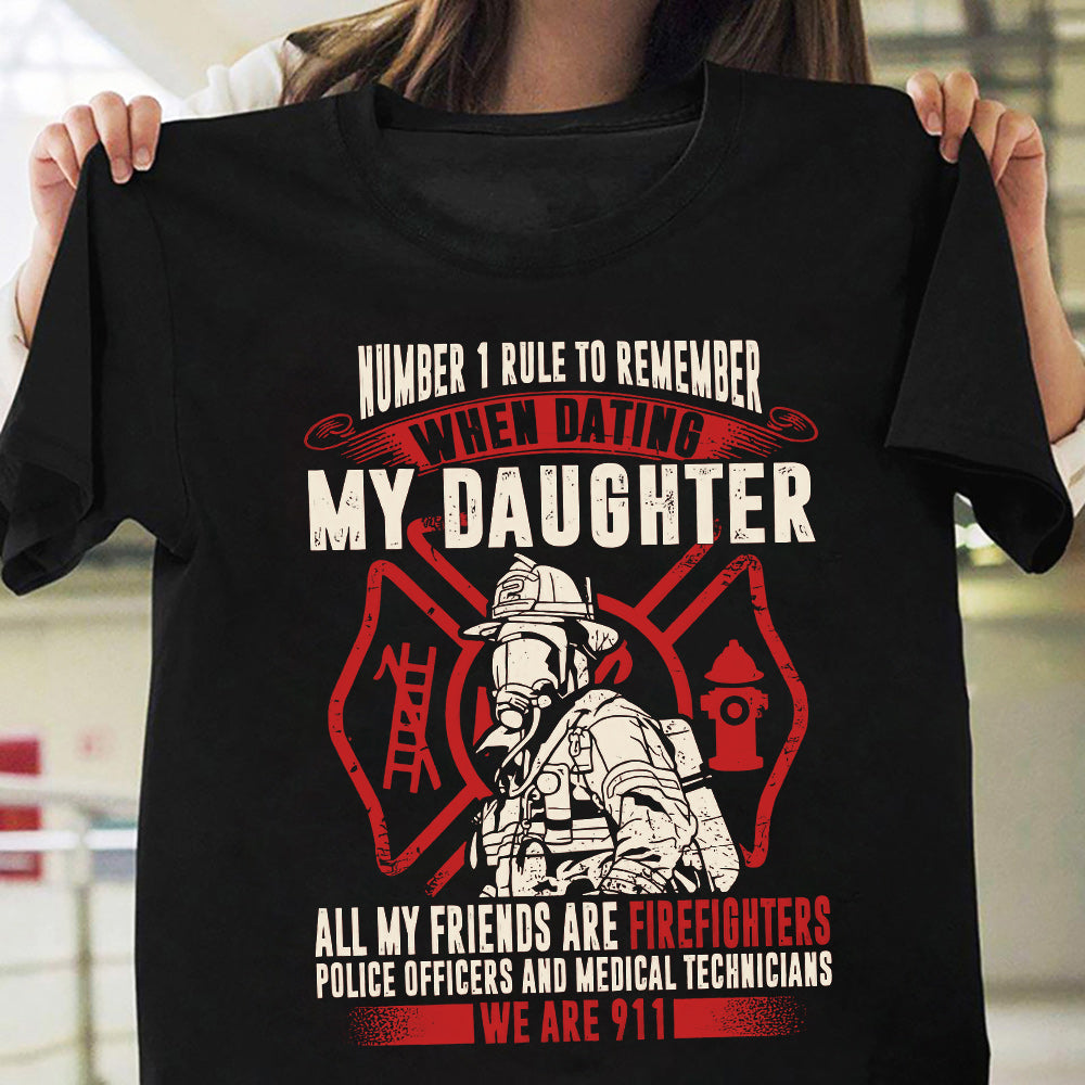 Firefighter Father ACAA1210001Z Dark Classic T Shirt