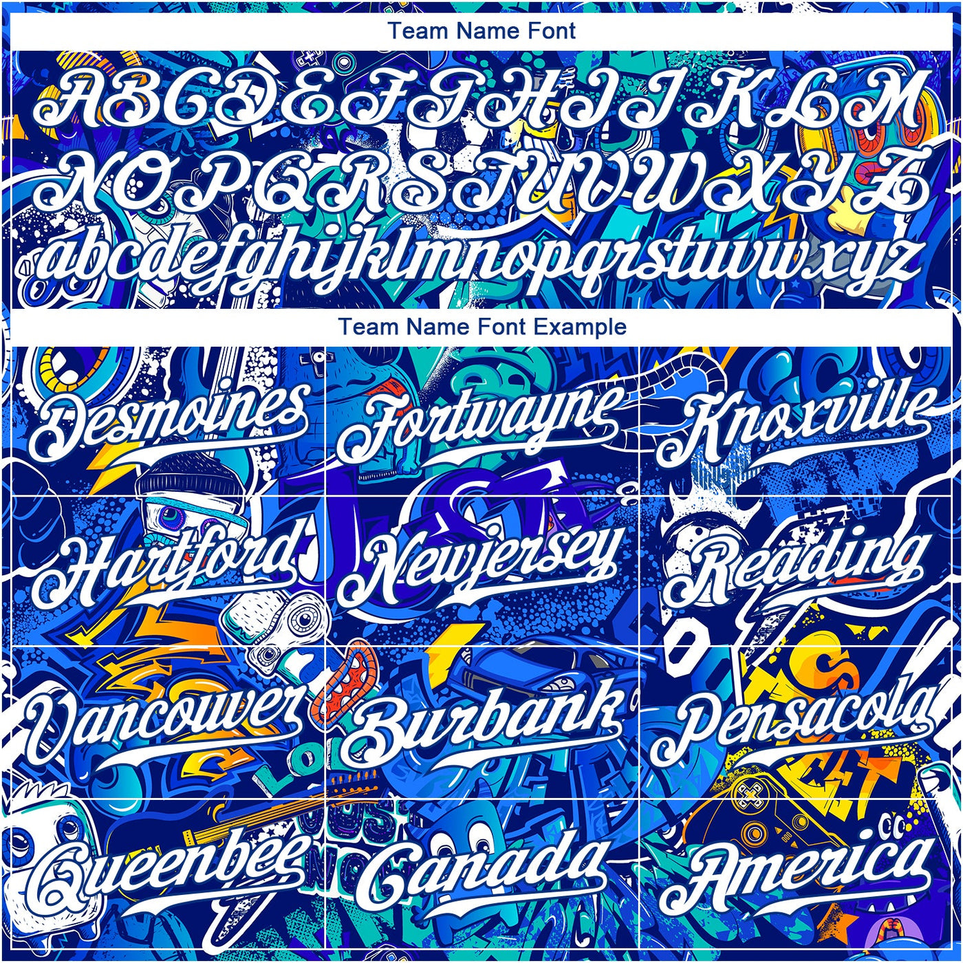 Custom Graffiti Pattern White-Royal 3D Authentic Baseball Jersey - Owls Matrix LTD