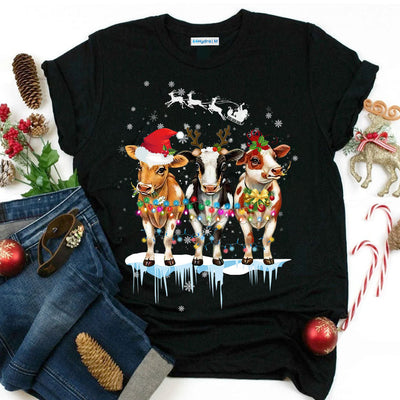 Heifer Christmas Santa TTAZ0611005Z Dark Classic T Shirt