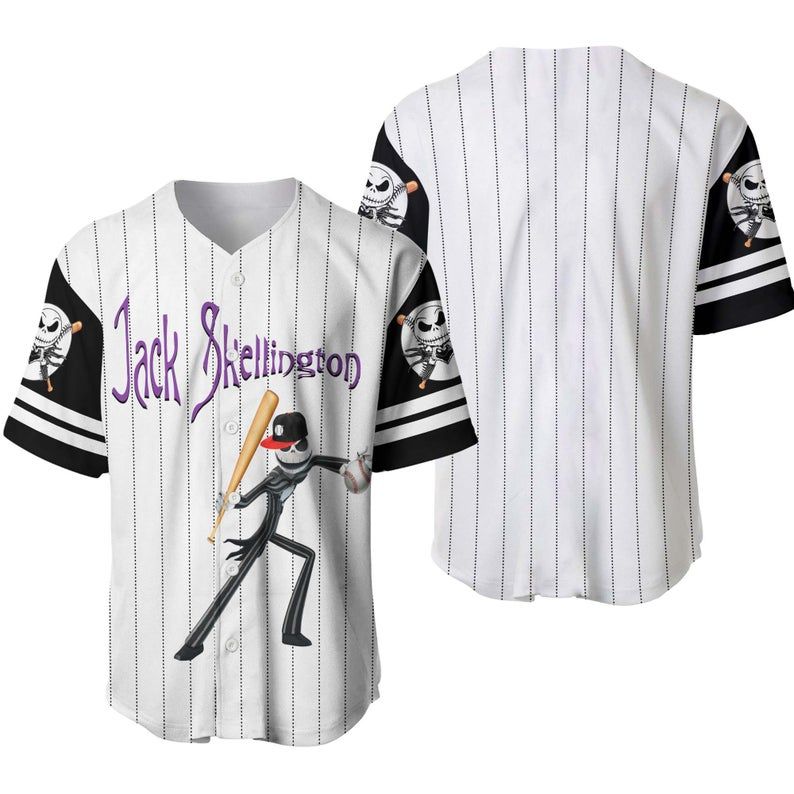 Jack Skellington Disney Nightmare Before Christma Baseball Jersey 555 Gift For Lover Jersey