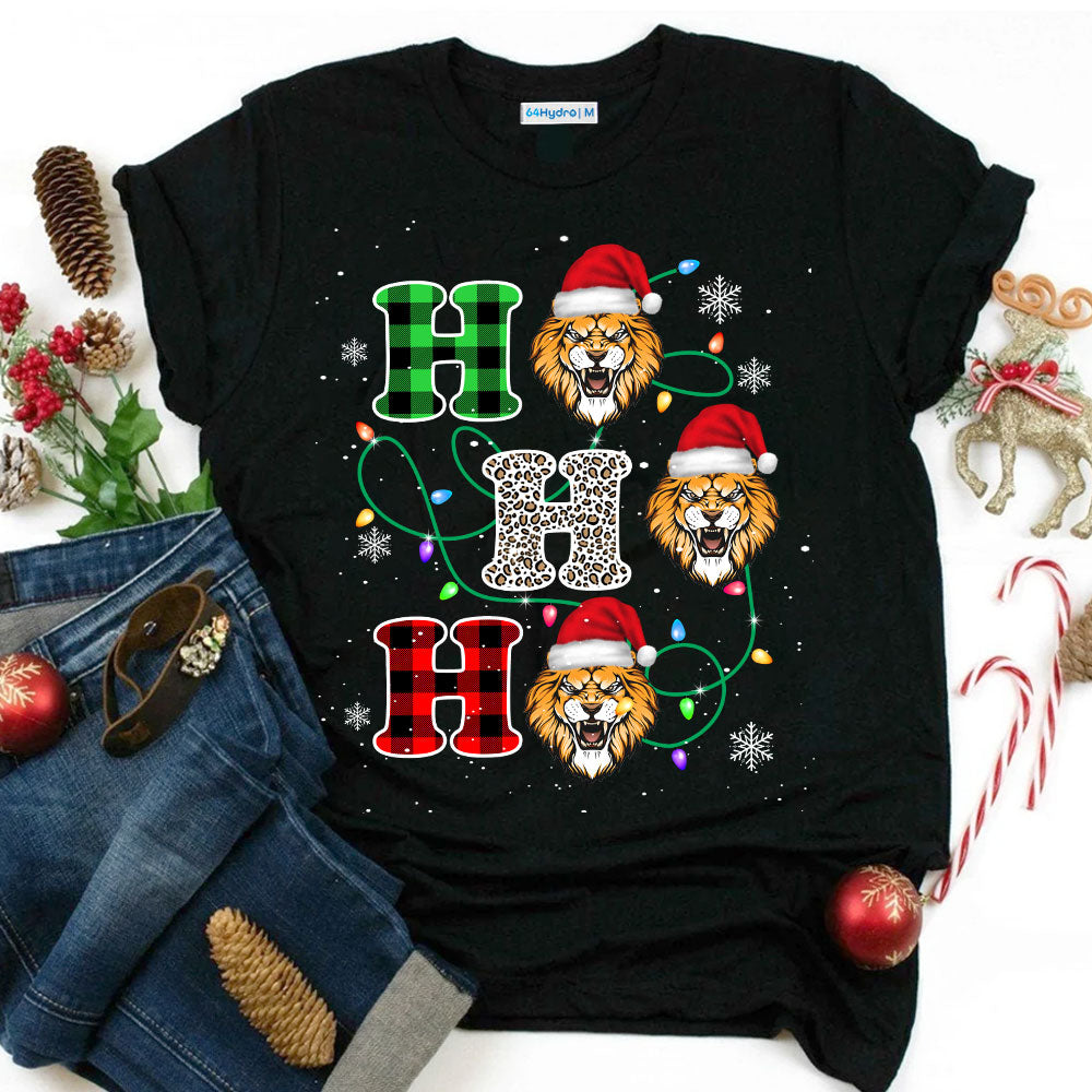 Lion Santa Hat Christmas TTAZ0611009Z Dark Classic T Shirt