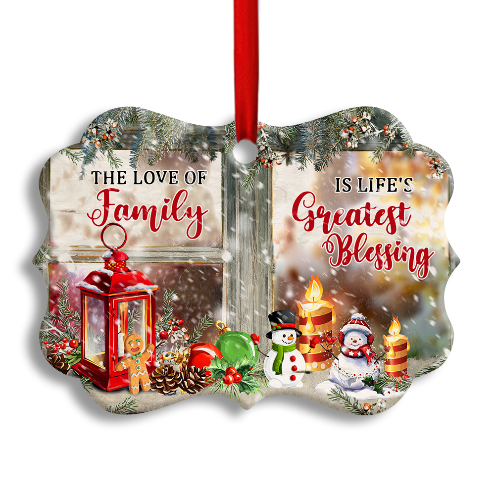 Pack 1 Christmas The Love Of Family Is Lifes Greatest Blessing - Horizontal Ornament - Owls Matrix LTD