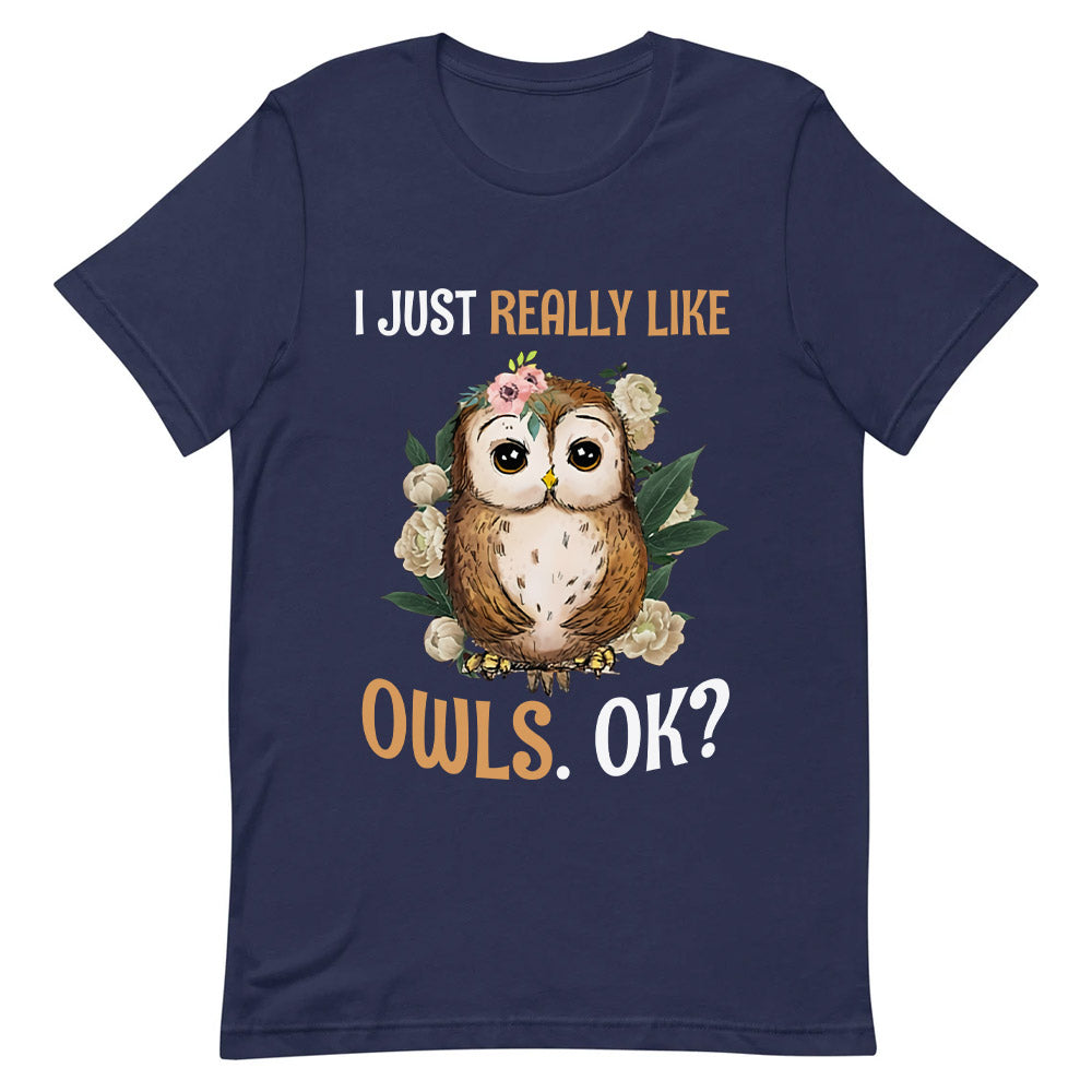 Owl I Just Really Like Owls MDGB1904002Y Dark Classic T Shirt