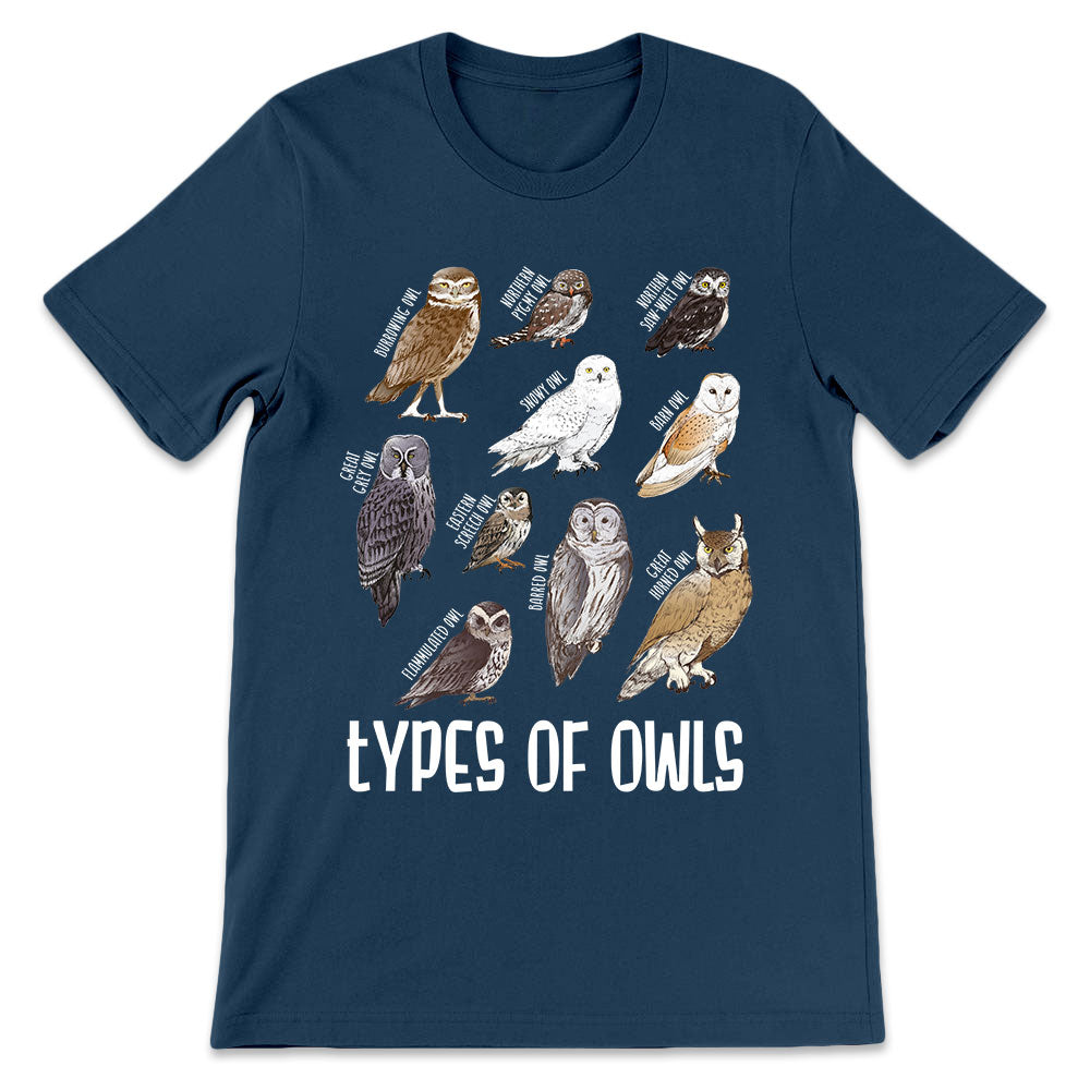 Owl Types Of Owls LHGB1904013Y Dark Classic T Shirt