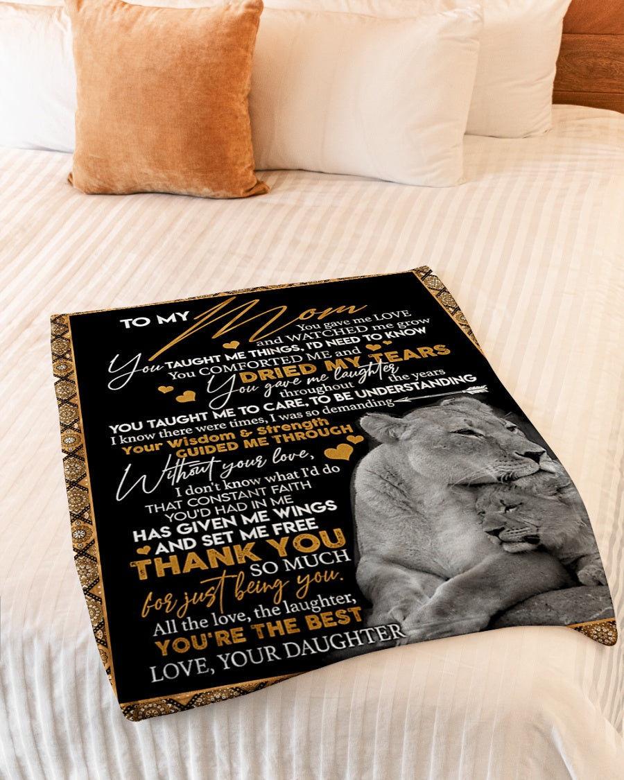 Lion I Love You With All My Heart Thank You - Flannel Blanket - Owls Matrix LTD