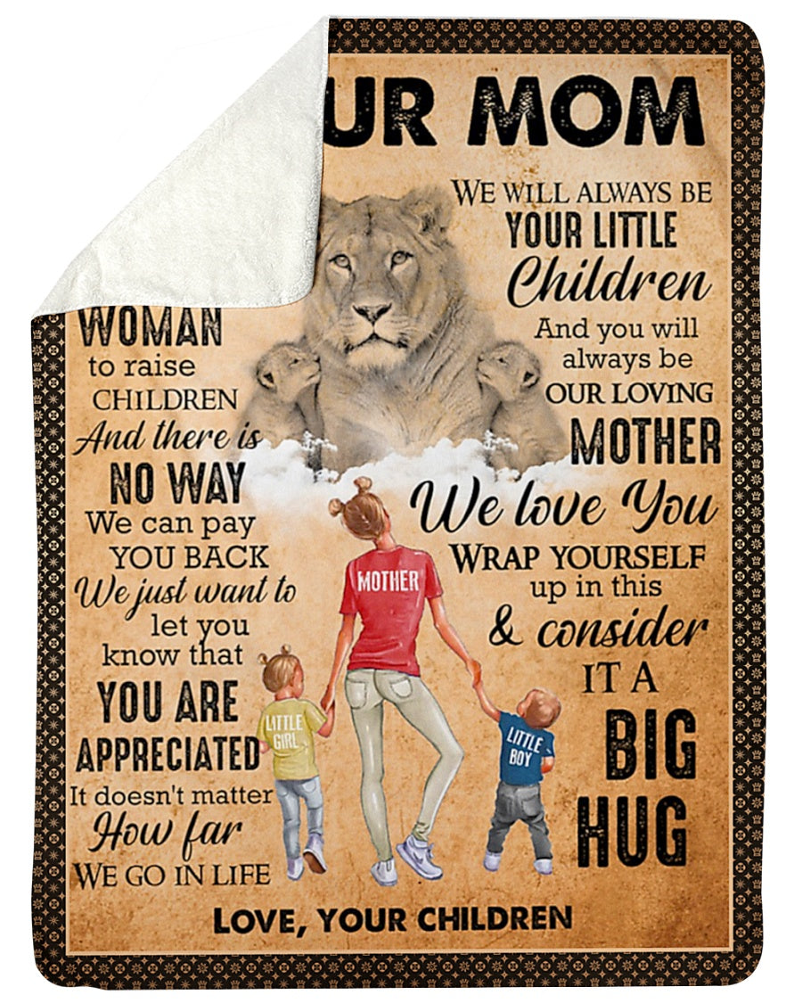Lion You Are The World To Me To My Mom - Flannel Blanket - Owls Matrix LTD