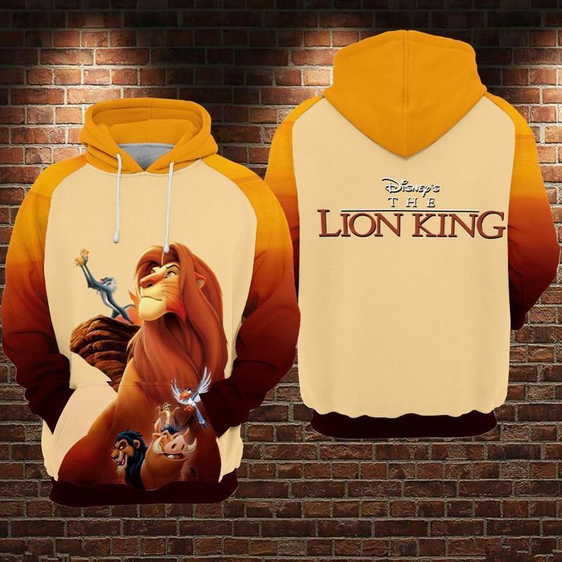 The Lion Kings Characters Disney Over Print 3d Zip Hoodie
