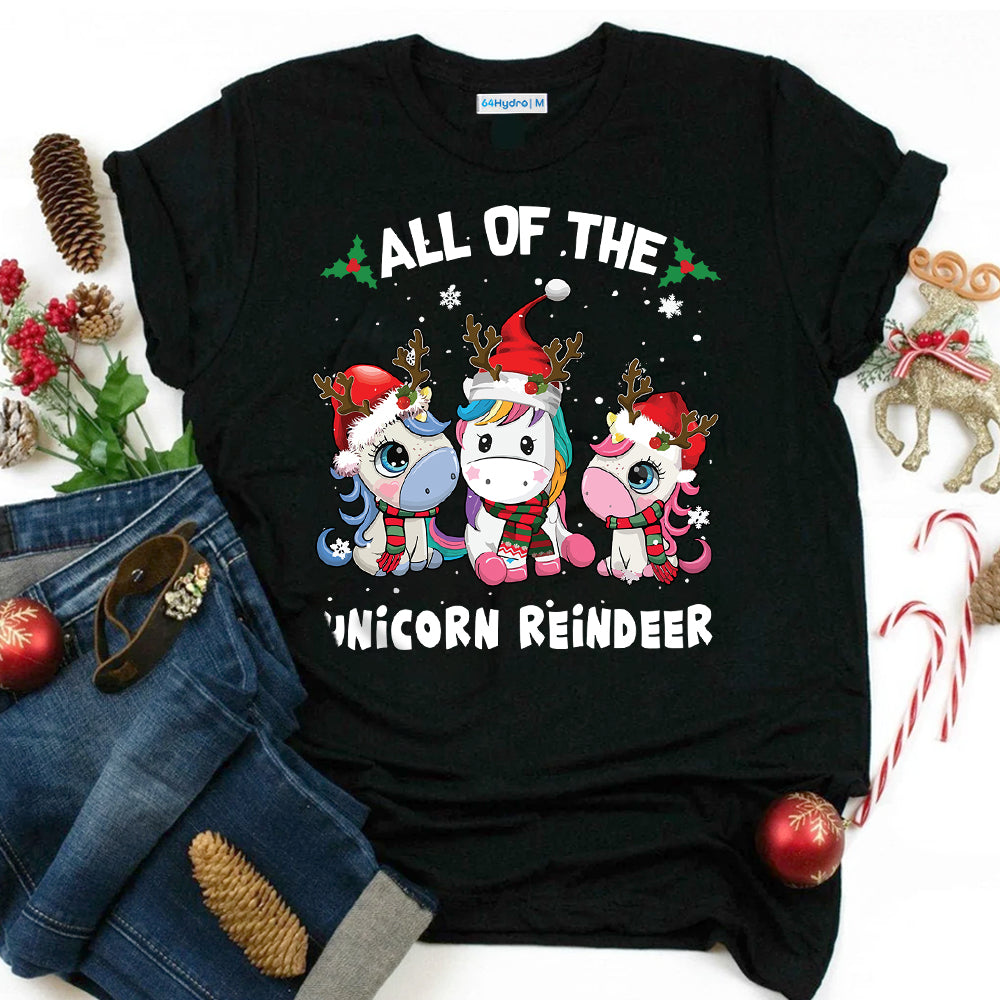 Unicorn Christmas All Of Reindeer THAZ0611017Z Dark Classic T Shirt