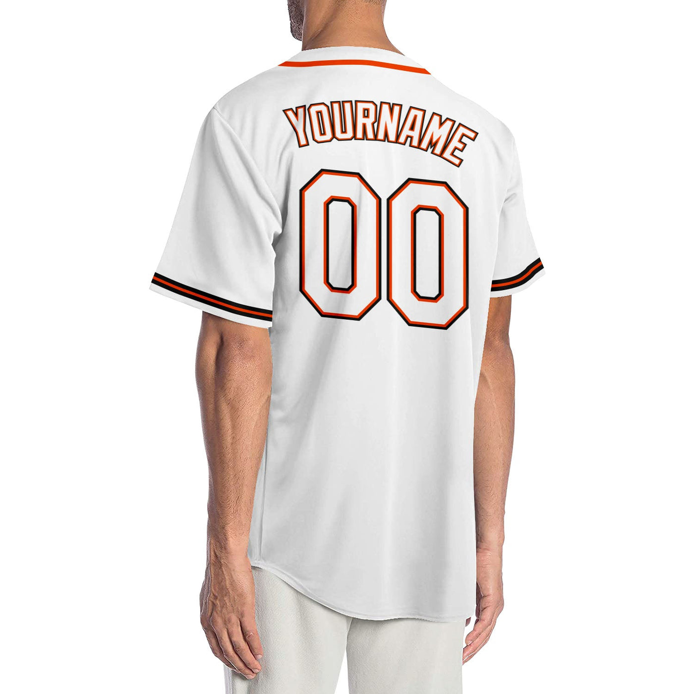 Custom White White-Orange Authentic Baseball Jersey - Owls Matrix LTD